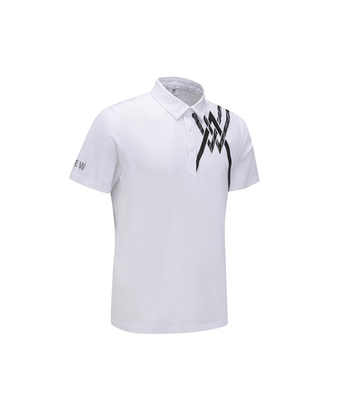 ANEW GOLF Men's SM Logo Point Short T-Shirt - White