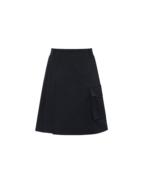 Monday Flow Pleated Midi Skirt - Dark Navy