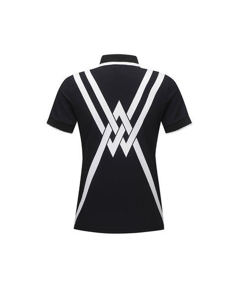 ANEW Golf: Women Back Signature Logo Pique Short T-Shirt