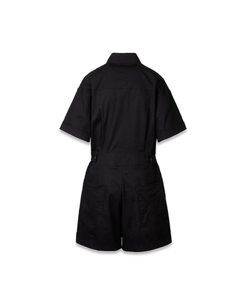 MACKY Golf: Hole In Half Neck Jumpsuit - Black