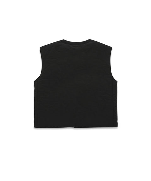 MACKY Golf: V Padding Crop Vest - Black