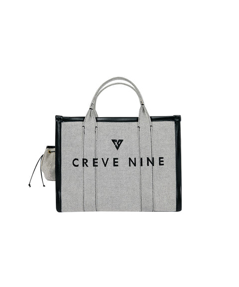 CREVE NINE:  Travel Canvas Tote Bag - Black