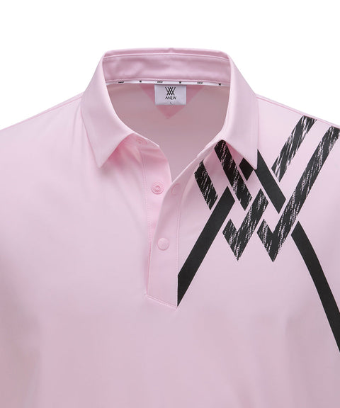 ANEW GOLF Men's SM Logo Point Short T-Shirt - Light Pink