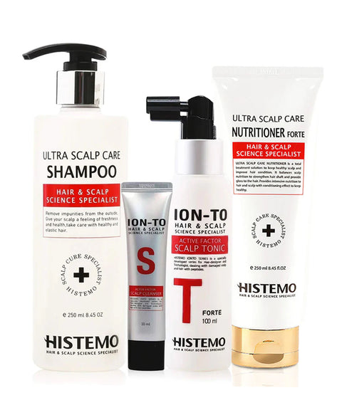 Histemo Anti-Dandruff & Oily Hair Kit, Scalp Cleanser, Shampoo, Conditioner & Hair Tonic, DHT Blocking Hair Restoration Treatment