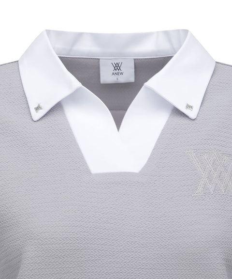 ANEW Golf Women's SP Collared Sweatshirt - Light Gray