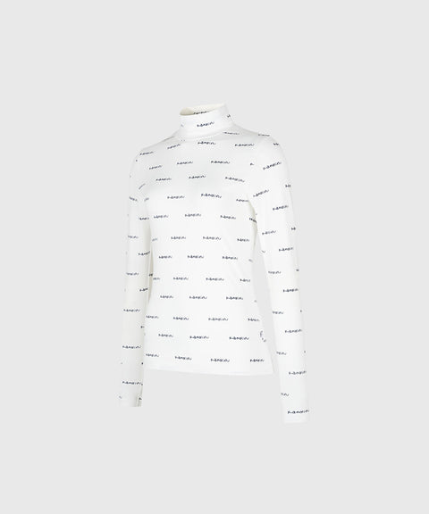 KANDINI Logo High-Necked Tee - Ivory