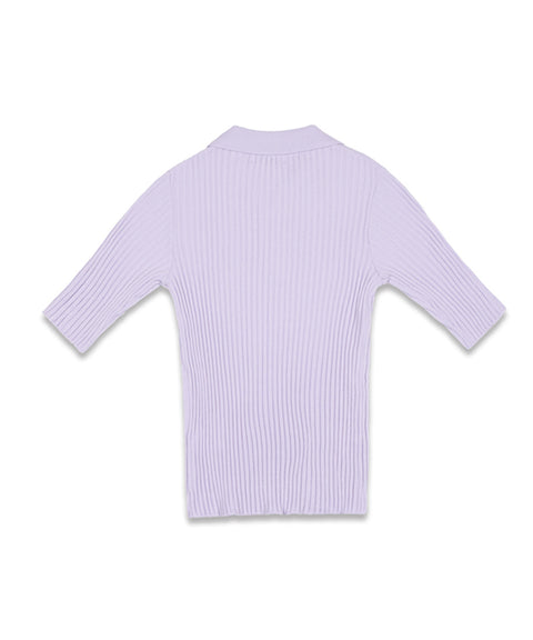 MACKY Golf: Slim Button Knit - Purple