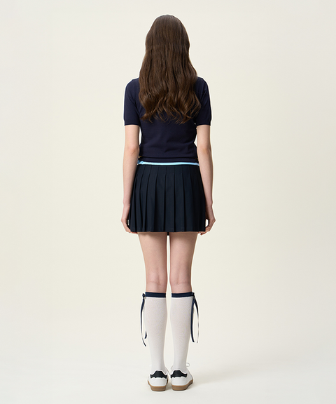 FORDI Kara short sleeve knit ver.2 - Navy