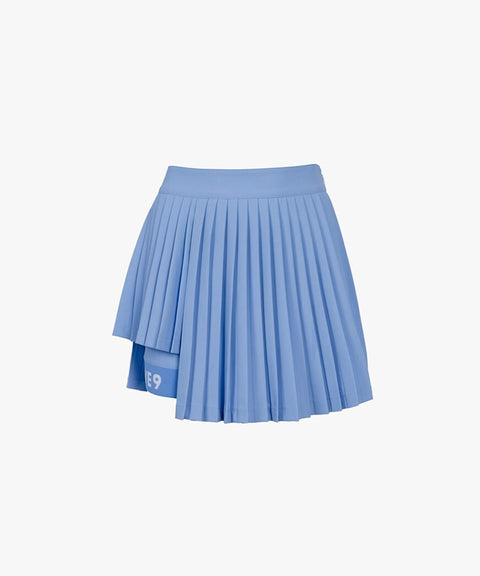 CREVE NINE: Two-Tone Ribbed Swing Pleats - Sky Blue