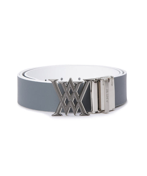 Men's Logo Point Reversible Belt - White