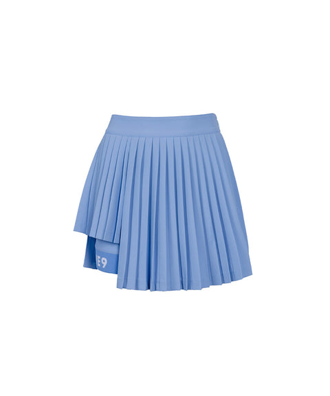 CREVE NINE: Two-Tone Ribbed Swing Pleats - Sky Blue