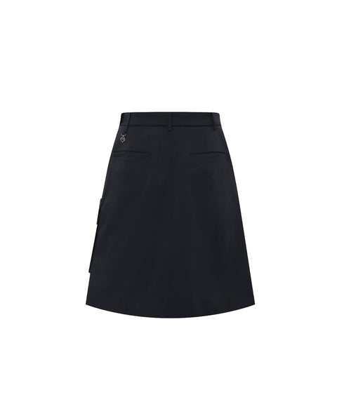 Monday Flow Pleated Midi Skirt - Dark Navy