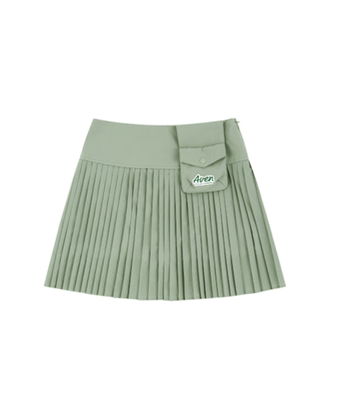 AVEN Flare Pleated Skirt - Mint