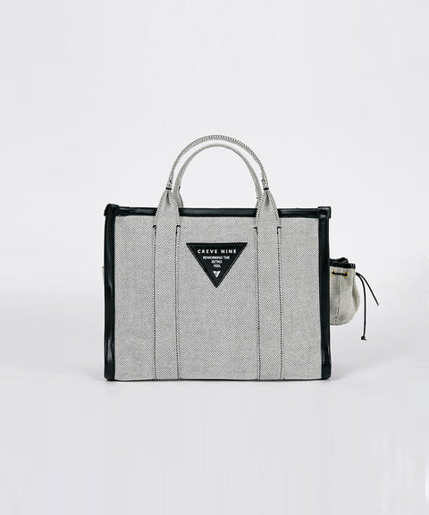 CREVE NINE:  Travel Canvas Tote Bag - Black