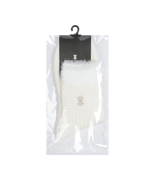 WideAngle: Co Long Fur Wool Socks L - Off-White