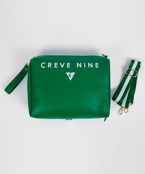 CREVE NINE: Line Symbol Big Pouch and Shoe Pouch - Green