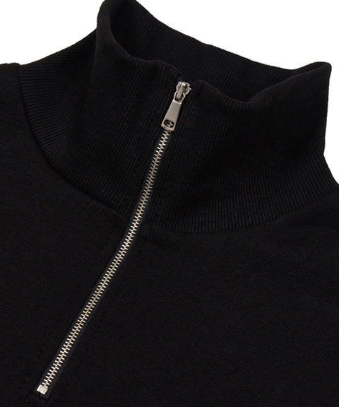 MACKY Golf: Daisy Zip-Up Half Sweatshirt - Black