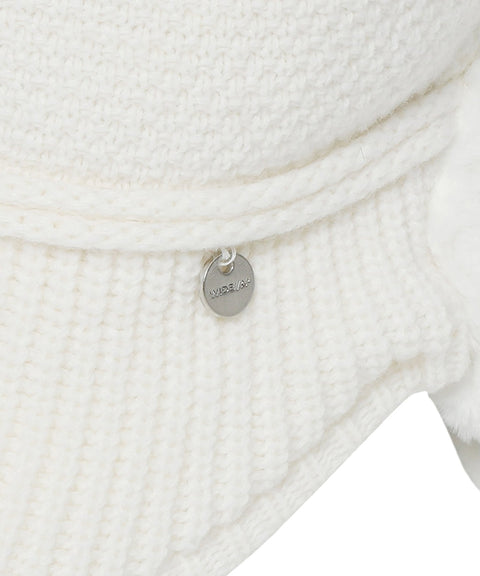 WideAngle: Co Integrated Earflap Knit Cap - Off-White