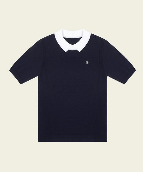 FORDI Kara short sleeve knit ver.2 - Navy