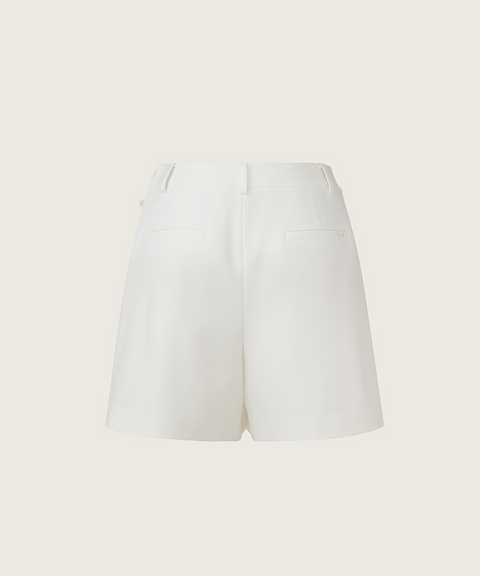 FORDI Ribbon Pleated Shorts - White