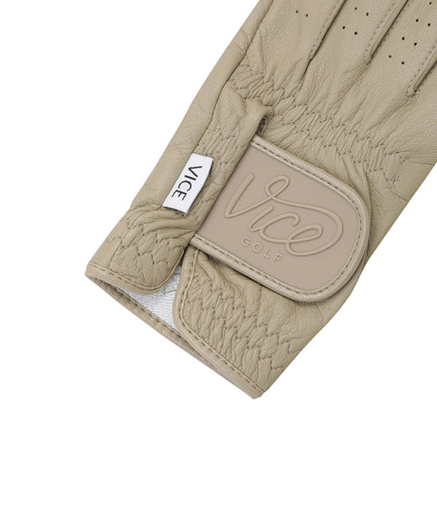 Vice Golf Atelier Women's Logo Gloves (BOTH HANDS) - Beige