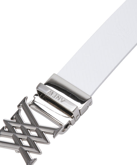 Men's Logo Point Reversible Belt - White