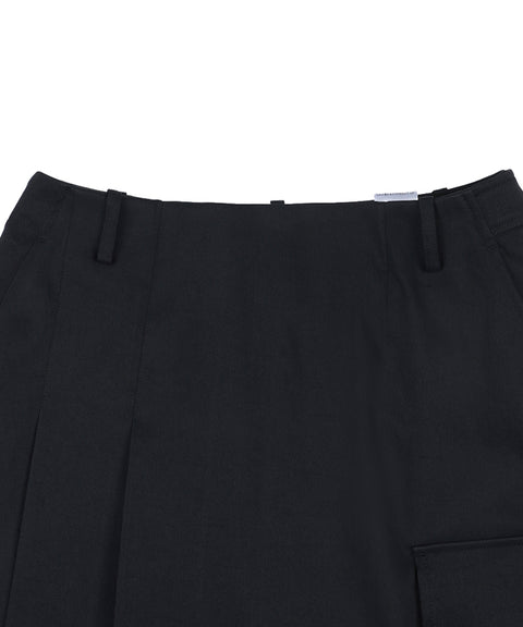 Monday Flow Pleated Midi Skirt - Dark Navy