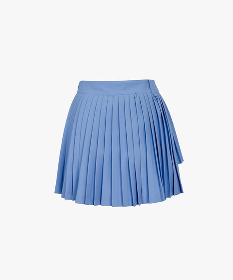 CREVE NINE: Two-Tone Ribbed Swing Pleats - Sky Blue