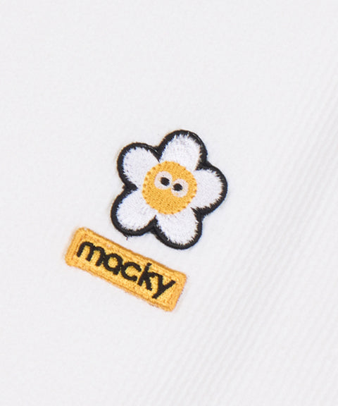 MACKY Golf: Daisy Patch Slim T-Shirt - White