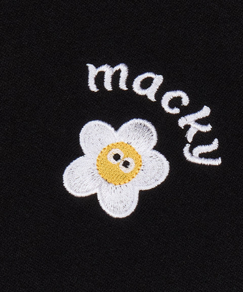 MACKY Golf: Daisy Zip-Up Half Sweatshirt - Black