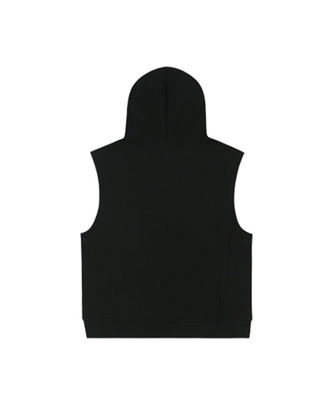 AVEN Hooded Zip-Up Vest - Black