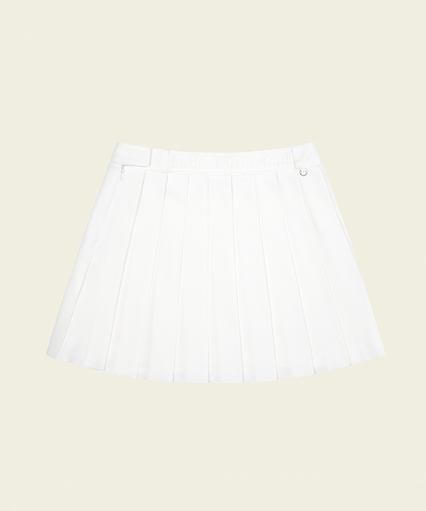 FORDI Ribbon Wrap Pleated Skirt - White