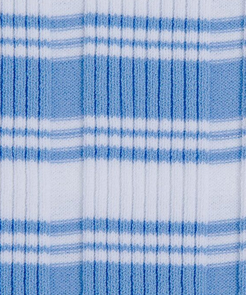 CREVE NINE: Striped Rib Knit - Sky Blue