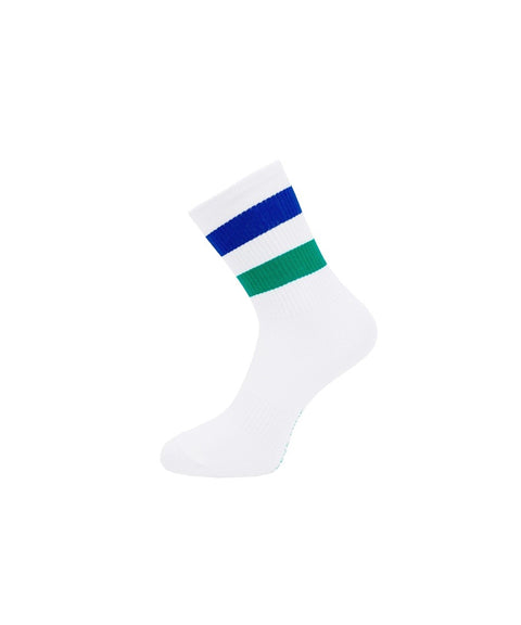 CREVE NINE: Women's Mid Neck Striped Socks - Ivory