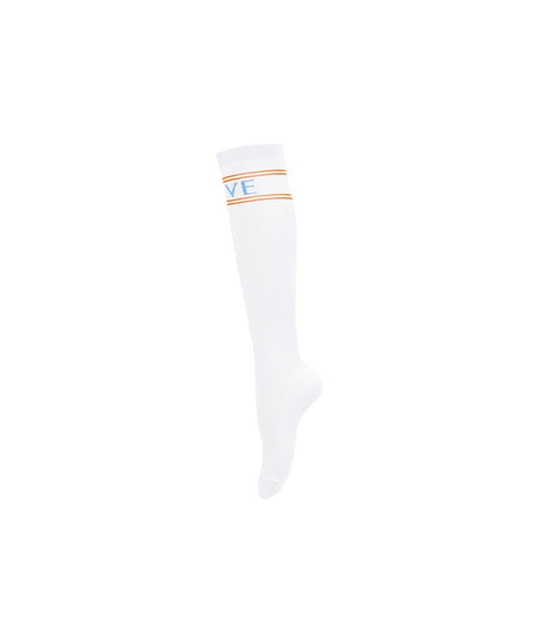 CREVE NINE: Double Stripe Knee Socks - 2 Colors