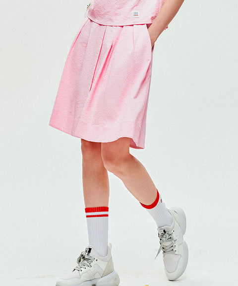 LE SONNET  Summer Pocket Skirt - Pink