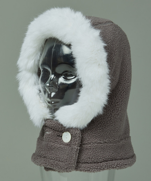 J.Jane Fur Fleece Balaclava - Grey