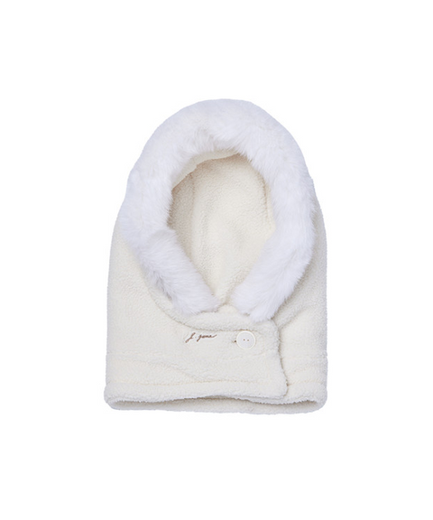 J.Jane Fur Fleece Balaclava - Ivory