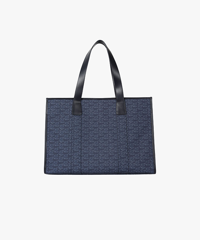 FAIRLIAR Logo Pattern Boston Bag (Navy)– Sokim