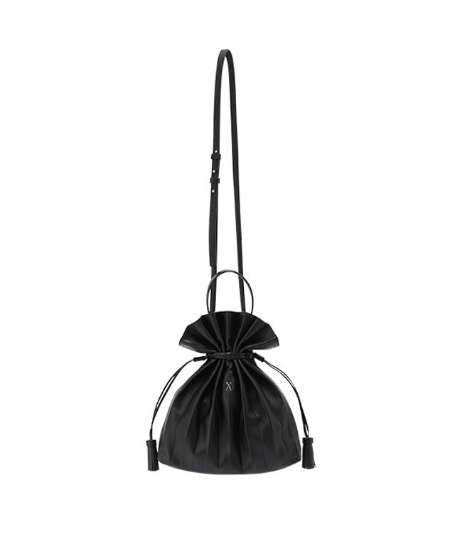 Lucky Pleats Crossbag M - Rich Black– Sokim