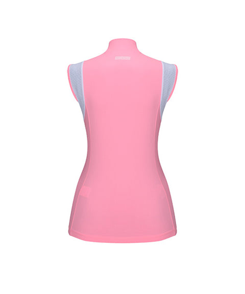 [Sample Sale] CHUCUCHU Women's Mesh Dual Point Top - Pink